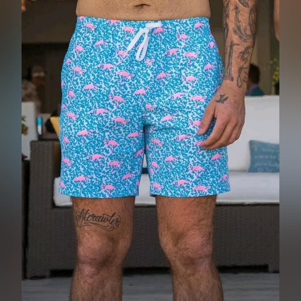 Chubbies the Domingos are for Flamingos swim trunks. - Picture 2 of 14